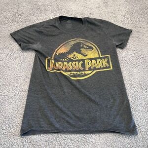 Jurassic Park Shirt Youth Large Short Sleeve Crewneck Gray Casual Graphic Tee